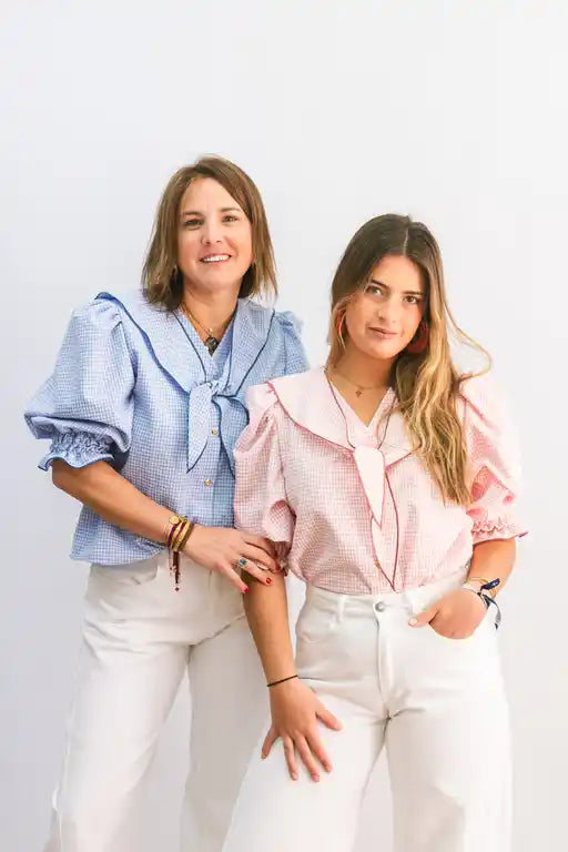 BLUSA MARINERA VICHY AZUL