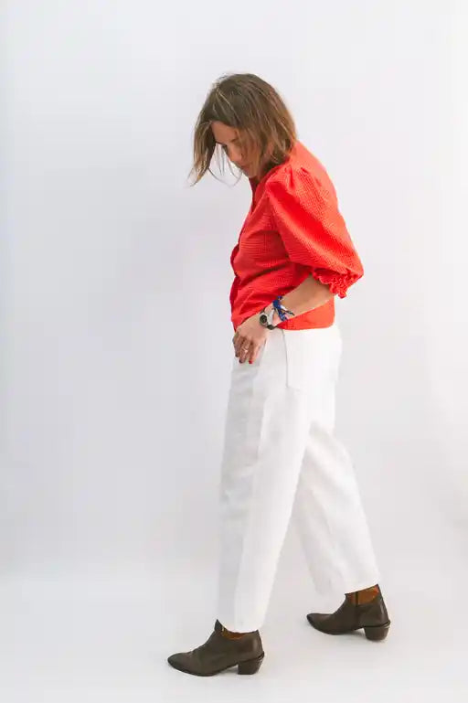 BLUSA JACINTA VICHY ROJO