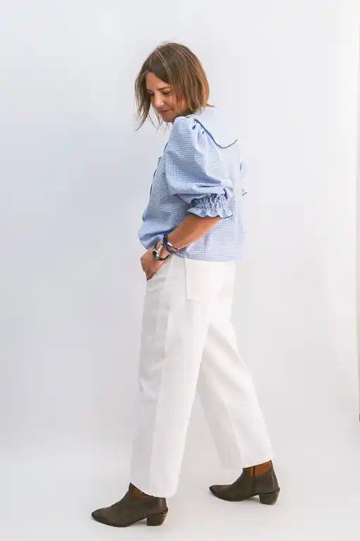 BLUSA MARINERA VICHY AZUL