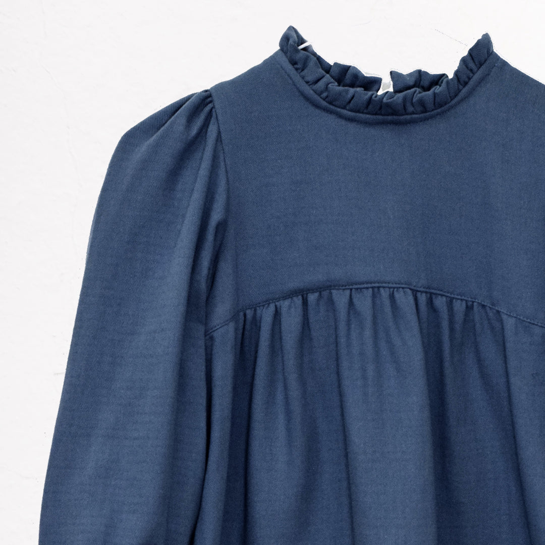 VESTIDO LISO AZUL NIÑA/TEEN